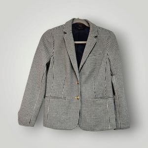 Talbots Blazer Womens‎ 8P Petite Aberdeen Houndstooth Surgeon Cuffs Jacket Lined